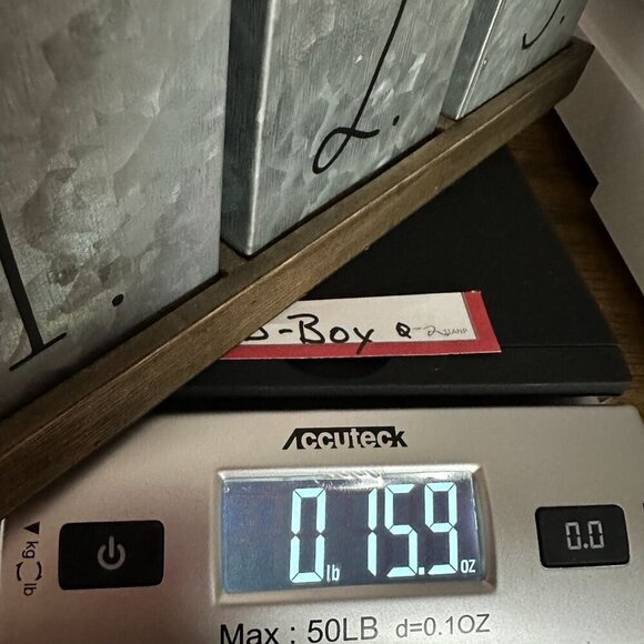 Rae Dunn Numbered Galvanized Tin Organizer with Wood Tray 1 2 3 College Office - Picture 12 of 12